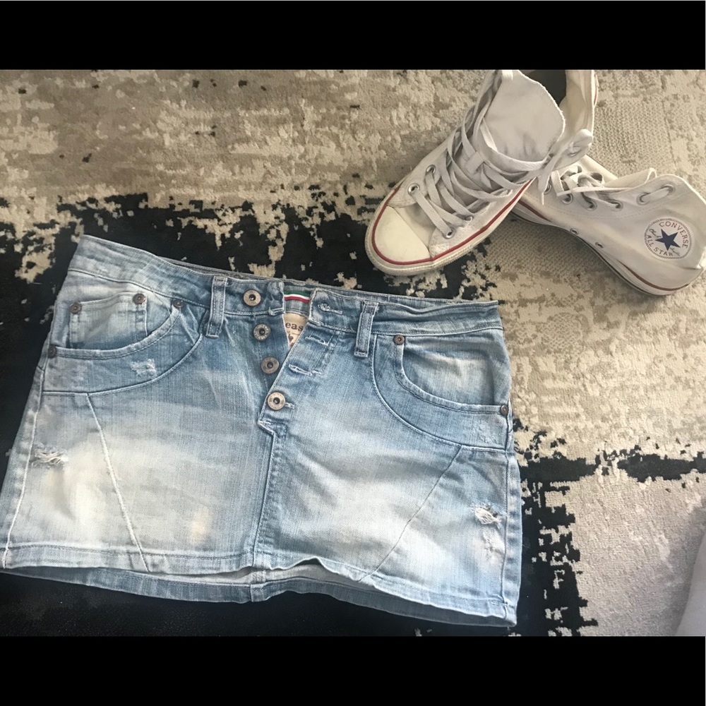 Denim skirt made in Italy